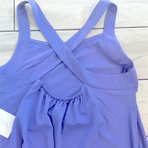 Athleta Arrival Periwinkle UPF 50+ Maxi Side Slit Pocket Dress XS NWT - Picture 6 of 9
